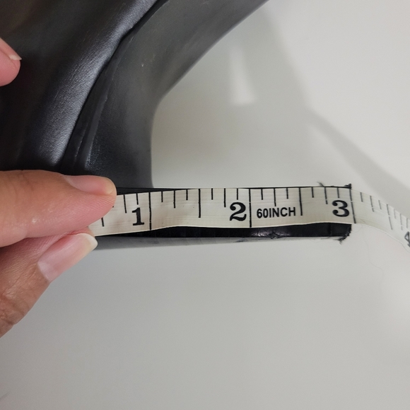 Aldo Black Leather Square Toe and Heel Boots Y2K Style Size 39 - Picture 10 of 10